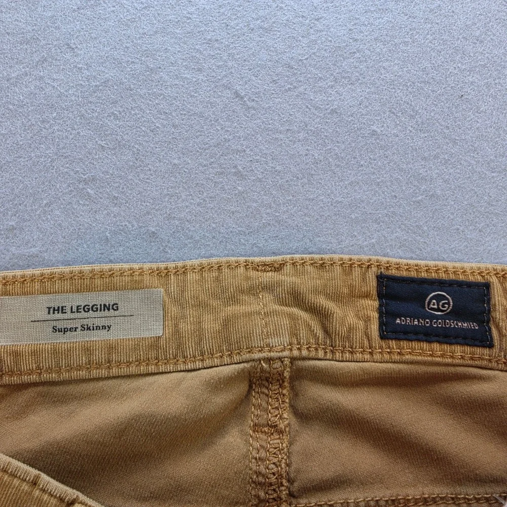AG Adriano Goldschmied The Legging Super Skinny Corduroy Pant Mustard Yellow 24R